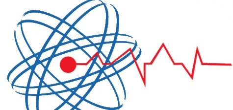 Infinity Care Begleiter blue globe and red pulse logo