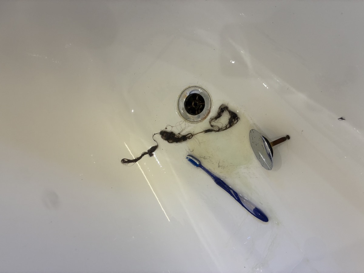 After cleaning: Tub Drain Reset
