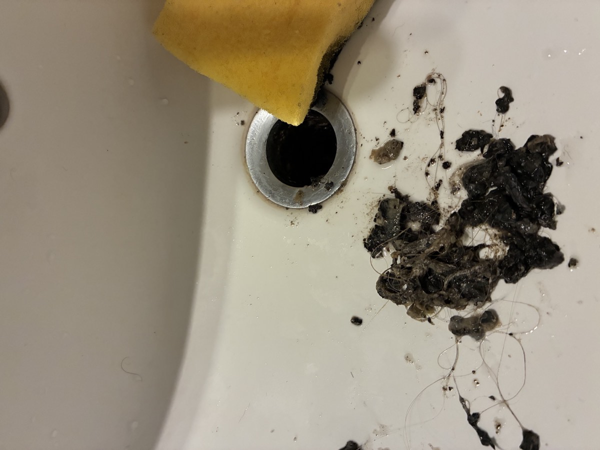 Before cleaning: Tub Drain Reset
